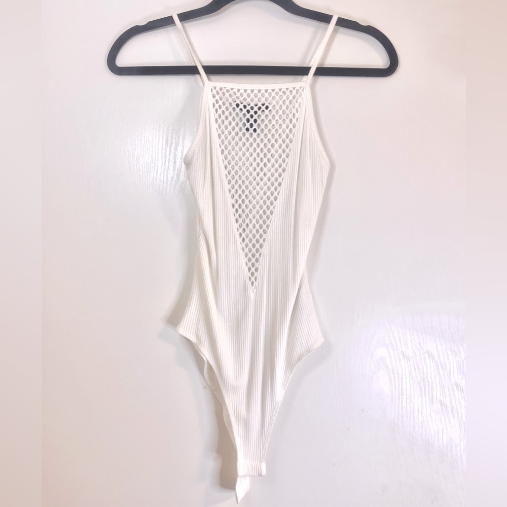 Body Suit with Mesh Cut Out Design